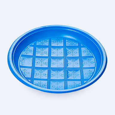 тарелка закусочная бессекционная d-205мм синяя (50шт)