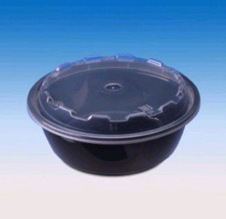 контейнер-супник 530 мл круглый черный с прозрачной крышкой, d-152, h-48мм., /50/150/ 