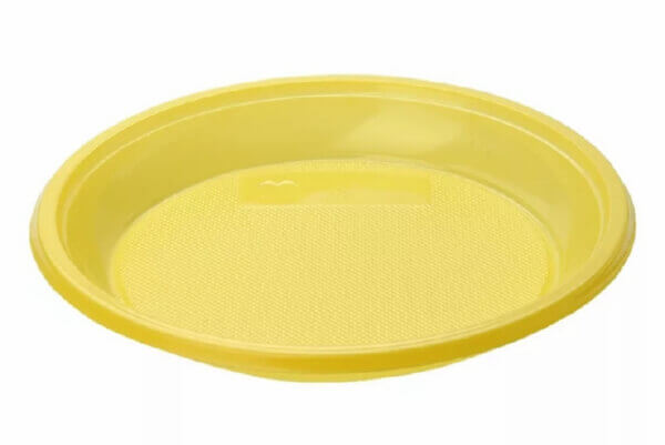 тарелка десертная d-170мм жёлтая (100шт) плотная