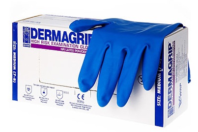 перчатки хозяйственные латексные dermagrip р.xl (50шт)