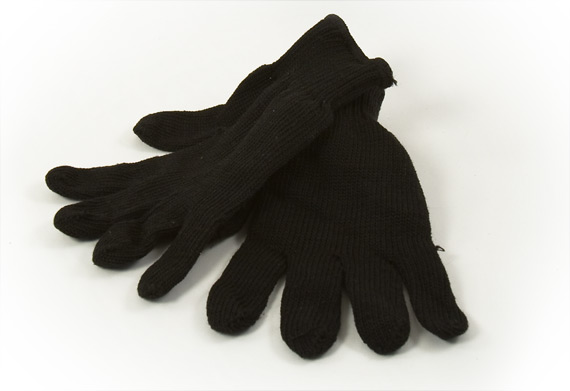 перчатки х/б утепленные черные без пвх