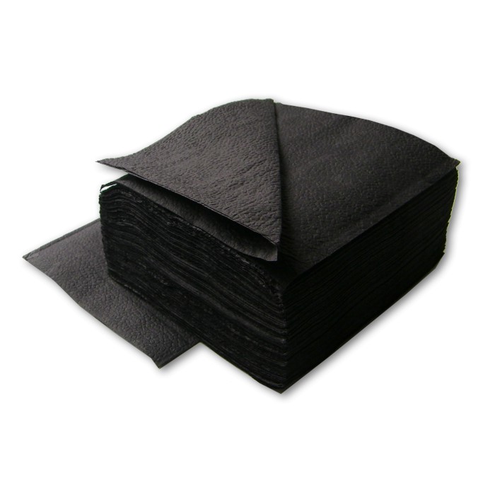 салфетки бумажные 240х240мм,1-слойные (100шт) черный