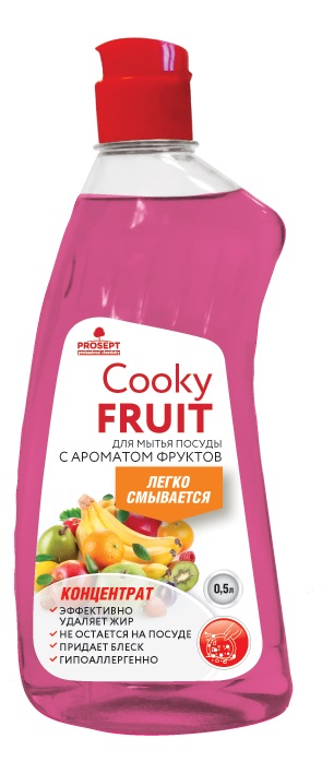 уценка! средство-гель для мытья посуды 1л "prosept cooky apple/fruit" (в ассортименте) /12/