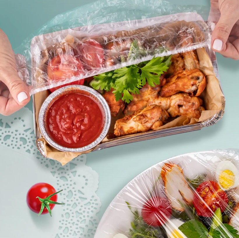 пакеты-крышки на резинке, 38 см, paterra  для хранения продуктов (упак. 50 шт.) /50/