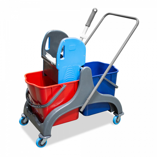 GRASS Тележка уборочная 50л (2х25л) каркас пластик, отжим grass тележка уборочная 50л (2х25л) каркас пластик, отжим