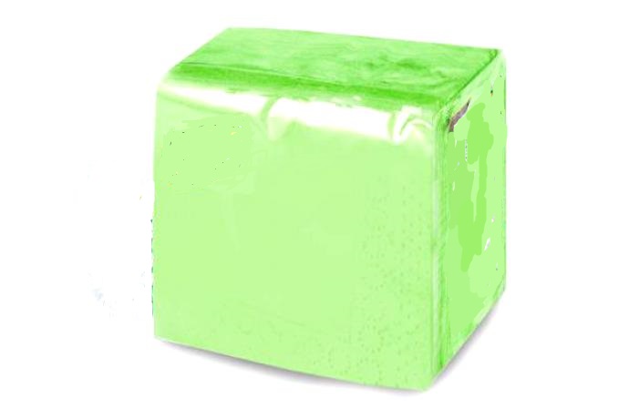 салфетки бумажные 240х240мм,1-слойные (100шт.) пастель зеленый (60)