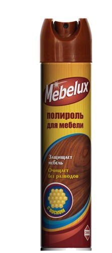 полироль для мебели 300мл mebelux (аэрозоль) /12/