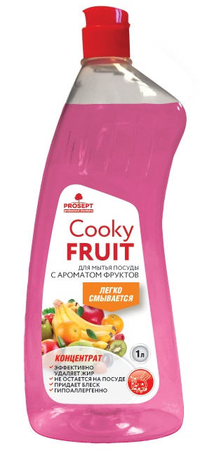 уценка! средство-гель для мытья посуды 0,5л "prosept cooky apple/fruit" (в ассортименте) /12/