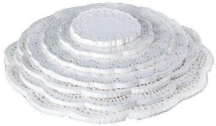 салфетки в торт ажурные круглые  d=85мм (500шт) 20уп/кор